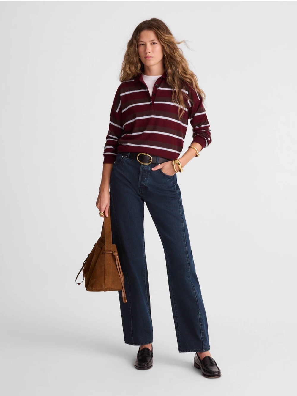 Madewell The Pieced Barrel-Leg Full-Length Jean Blue Black Wash Size 26 NWT
